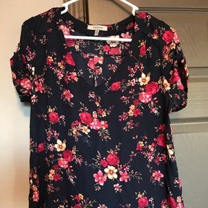 Papaya Navy Floral Shirt